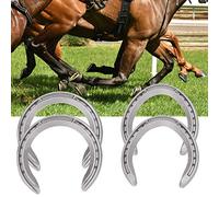 HEEPDD Kit de Herradura, Accesorio para Montar a Caballo de Aleación de Aluminio para Uso en Terrenos Duros, Incluye 4 Herraduras Duraderas para Casco Delantero y Trasero (6 ID: 16,5 mm/0,64