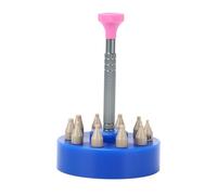 HEEPDD Kit de Herramientas de Reparación de Relojes de Acero Inoxidable, 10 Pines de Repuesto, Construcción Robusta, Tamaños Versátiles, Portátil y Práctico (Fondo Azul)