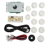 HEEPDD Kit de Joystick de Bandejas de Metal ABS a Prueba de Polvo DIY Joystick Plug and Play para Juegos de (Blanco)