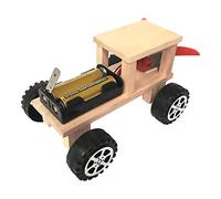 HEEPDD Kit de Modelo Educativo Stem de Coche de Energía Eólica DIY de Madera Experiencia Práctica de Aprendizaje de Física Fácil Montaje para Jóvenes Estudiantes Compacto 4,7 X 3,1 X 2,6 Pulgadas