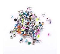 HEEPDD Kit de Ojales de 500 Piezas, Ojales de Metal Coloridos de Aluminio de 3 mm para Zapatos Bolsa de Ropa Manualidades Proyecto de Bricolaje sin Arandelas