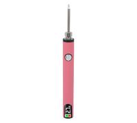 HEEPDD Kit de Quemador de Subprocesos, Lápiz de Sellado de Borde de Tela Recargable de 650 MAh con Pantalla Digital de Protección Automática 3 Temperatura Ajustable para Coser Proyectos (PINK)