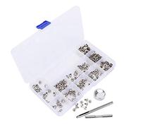 HEEPDD Kit de Remaches con Púas de Aleación de Zinc, Tornillos de Remaches de 7x9 Mm con Herramientas para Pulseras de Cuero, Collares para Perros, Bolsos, Ropa, Zapatos, Cinturones,