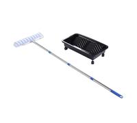 HEEPDD Kit de Rodillo de Pintura de 18 Pulgadas, Kit de Herramientas de Pintura, Poste de Extensión, Cobertura Profesional para Paredes y Techos, Perfecto para Proyectos de Bricolaje de Rodillo de