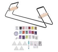 HEEPDD Kit de Telar de Cuentas, Máquina de Cuentas de Madera de Cedro de 29,8 X 6,2 Cm con Accesorios de Metal y Agujas de Acero Inoxidable, para Hacer Joyas, Pulseras, Collares,