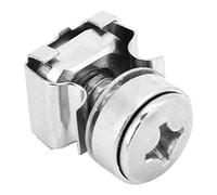 HEEPDD Kit de Tornillos y Tuercas de Jaban de Gabinete de Red de 20 - Sujetadores de Gabinetes Fuertes y Eléctricos - Material de Hierro Plateado para Ferrocarril, de Red para Ferrocarriles, de