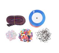 HEEPDD Kits de Manualidades para Hacer Llaveros, Cuentas y Cintas de Plástico, 233 Piezas de Diseño DIY para Niños, Recuerdos de Fiesta únicos y Accesorios de