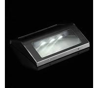 HEEPDD Lámpara de Pared Solar de Acero Inoxidable, Luz LED Impermeable con Sensor de Movimiento, Ahorro de Energía para Jardín y Camino (luz blanca)