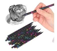 HEEPDD Lápiz de Diamantes de Imitación Infantil 12 Paquete de Madera Negra HB de Escritura Precedida de Escritura para Dibujos para Suministros de Arte Escolar con Diseño Brillante