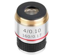 HEEPDD Lente Objetivo Acromática 4X, Construcción de Aleación de Aluminio de Precisión Que Minimiza los Reflejos para Mejorar el Contraste Imágenes Claras sin Aberración Cromática Se Adapta a 1,2