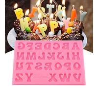 HEEPDD Letras de Silicona Forma Pastel de Fondant Chocolate Alimento de Grado, Fácil de Limpiar, para Hornear Bricolaje, Fiesta de Cumpleaños, Productos para Hornear Baby Shower (PINK)