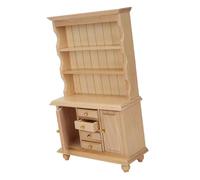 HEEPDD Librería para Casa de Muñecas, Escala 1:12, Estantería de Tres Capas para Casa de Muñecas y Decoración de Jardín de Hadas Librería para de, Muebles en Miniatura de Madera y Juguetes para