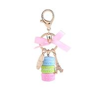 HEEPDD Llavero Creativo, llaveros macarrones Lindos Coloridos Aleación Mini Torre Eiffel Colgante Llavero Pequeño Accesorio Colgante para Bolso de Llave de Coche (Longitud Total: 4.72 Pulgadas)(Azul)