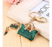 HEEPDD Llavero de Cristal Brillante con Diamantes de Imitación, Base de Aleación con 7,3 Pulgadas de Largo, Accesorios para Bolso y Llave de Coche para Mujeres a la Moda