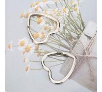 HEEPDD LLavero de Metal con Anilla, Conector de Gancho con Forma de Estrella y Corazón para Bolso, Accesorios de Decoración, 10 Uds. (corazón)