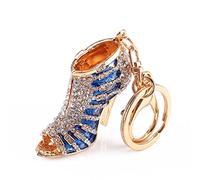 HEEPDD Llavero, Tacón Alto Llavero Cristal Rhinestone Tacón Alto Zapato Colgante Llavero para Mujeres Señoras Niñas Teléfono Bolso Regalo Decoración Regalo (Azul) Hombre