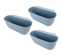HEEPDD Macetas Colgantes de 3 Piezas, Maceta Rectangular de Riego con Orificios de Drenaje, Ideal para Uso en Balcones y Jardines 3 Macetas Colgantes, Material PP, Jardinería Propia (Blue)