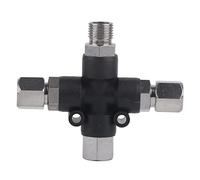 HEEPDD Manguera de Aire de Aerógrafo BSP de 1/8 ", Conector Divisor Múltiple para un Mini Compresor de Aire con un Adaptador de 3 Vías sin Fuga de Herramienta de Pulverización de