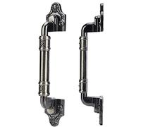 HEEPDD Manija de Puerta de Granero Vintage de 2 Piezas, Tiradores de Puerta Retro de Aleación de Zinc para Uso en Gabinetes y Guardarropas, Manijas Elegantes y Fáciles de Instalar