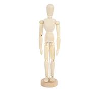 HEEPDD Maniquí de Madera Articulado, Maniquíes de Artistas Modelo de Arte Flexible para Artistas y Decoración del Hogar Maniquí de Madera Articulado, Diseño Elegante 12 Pulgadas Nan Art Supplies