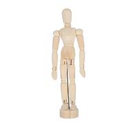 HEEPDD Maniquí de Madera, Mini Modelo Articulado de Dibujo de Boceto Flexible de 15 Cm, Articulaciones Móviles para Varias Poses, con Textura de Madera Transparente para Decoración de