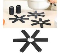 HEEPDD Mantel Individual con Aislamiento Térmico, Tapete Plegable de ABS para Ollas, Salvamanteles Térmicos de 480F, Protector de Mesa Antideslizante para Ahorrar Espacio para Cocina, Mesa de Comedor,