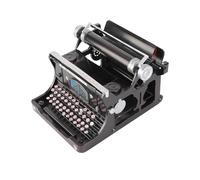 HEEPDD Máquina de Escribir Vintage Portátil, Modelo Retro Hecho a Mano de Hierro, Accesorios Decorativos Clásicos para Escritura y Decoración del Hogar