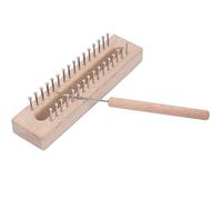 HEEPDD Máquina para Hacer Punto de Madera, Telar Rectangular de Madera Telar de Mano Herramienta para Hacer Punto de Lana Juguete para niños con Gancho de Ganchillo (6.3 x 1.6 x 1.4in)