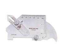 HEEPDD Medidor de Soldadura de Leva de Puente MG-8B, Acero Inoxidable, Mide el Tamaño de la Garganta de la Pierna del Filete Recortado, Ideal para Inspección de Soldadura y Herramienta de Medición