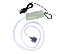 HEEPDD Mini Bomba de Oxígeno para Pecera USB, Material ABS, Bomba de Aire Súper Silenciosa y Portátil para Acuario Doméstico y Pesca Al Aire Libre (Green)