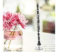 HEEPDD Mini Clarinete de 16 Cm y Estuche, Elegante Adorno para el Hogar para Amantes de la Música Mini Clarinete de 16 Cm, Modelo de Metal con Soporte y Artículos de Colección