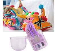 HEEPDD Mini Kit de Costura Verde, Caja de Costura de Plástico con Tijeras, Agujas, Hilo y Alfileres, Kit de Portátil de 8x4,2x2 Cm para Principiantes, Reparación de Ropa de Viaje en Casa (PURPLE)