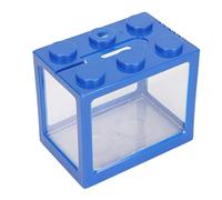 HEEPDD Mini Pecera, Acuario Decorativo de Plástico Betta Cube, Escritorio único 1L LED Aquascape para Oficina y Hogar