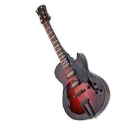 HEEPDD Modelo de Guitarra en Miniatura, Artesanía de Tilo con Soporte y Estuche de Regalo de Madera, para Regalo de Cumpleaños de Navidad, Amigos Músicos para Niños (modelo de 18cm)