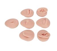 HEEPDD Modelo de Parte del Cuerpo de Silicona, Herramienta de Entrenamiento de Anatomía para Piercings para Perforadores Novatos, Diseño Suave y Realista con 6 Partes del Cuerpo, Incluidos Ojos,
