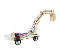 HEEPDD Modelo Educativo de Excavadora Hidráulica de Madera para Bricolaje, Madera Compuesta, Aprendizaje Stem Atractivo, Enseñanza Práctica de Rompecabezas para Niños y Entusiastas