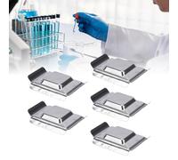 HEEPDD Molde Base de Caja de Inclusión de Muestras de 5 Piezas, Casete de Procesamiento de Tejidos de Laboratorio Práctico y Conveniente de Acero Inoxidable para Gestión de Muestras de