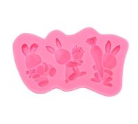 HEEPDD Molde de Silicona de Conejo de Pascua, Lavavajillas Seguro y Fácil de Usar para Hornear Galletas para Hornear Moho para Diversión Familiar y Celebraciones