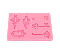 HEEPDD Molde de Silicona de Llave Vintage, Moldes de Fondant Flexibles de Grado Alimenticio con Diseño de Ojo de Cerradura para Decoración de Pasteles Gelatina de Dulces de Chocolate