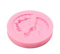 HEEPDD Molde para Hornear Pastel, Molde de Silicona del Ventilador sin Palo Reutilizable para de Chocolate, Pasteles que Preparan Productos para Hornear