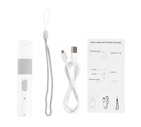 HEEPDD Molinillo eléctrico de uñas para mascotas, rueda de molienda reemplazable de carga USB de bajo ruido, adecuado para perros y gatos, diseño ergonómico con agarre de silicona para dedos,
