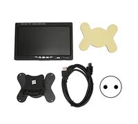 HEEPDD Monitor de Coche de 7 Pulgadas Monitor de PC Mini de 7 Pulgadas Interfaz Multimedia HD Soporte Giratorio VGA AV para Cámara (Enchufe de la UE)