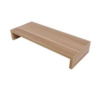 HEEPDD Monitor Stand, LED Computer Monitor Riser Desktop Organizer Rack Rack de Madera Ligera Portátil Multifuncional Soporte para la Oficina en el Hogar Nan (Color de madera)