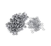 HEEPDD Ojales Plateados, 5 mm, 100 Piezas, Ojales y Arandelas para Artesanía y Reparación de Accesorios