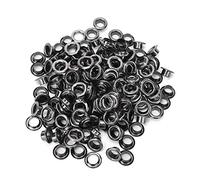 HEEPDD Ojetes de Ojales de 100 Piezas, Ojales de latón Sustitución de reparación de Ojales de Estilo Antiguo de Metal sólido con Kit de Juntas de 100 Piezas de 6 mm(Color del Arma)