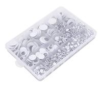 HEEPDD Ojos Saltones Autoadhesivos 1298 Piezas Ojos Saltones Autoadhesivos, Pegatinas Ondulantes de Plástico Duradero para álbumes de Recortes, Ideales para Proyectos de Artes y Manualidades y