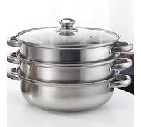 HEEPDD Olla de Cocina Cocina de Inducción de Acero Inoxidable Utensilios de de Gran Capacidad, Olla de Sopa Multicapa para Utensilios de Familiares (de 3 capas con asas Promocional)