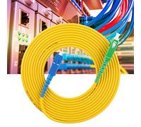 HEEPDD Óptico 10 Metros Monomodo OS2 9/125μm Cable de Puente de PVC Transmisión de Datos de Alta Velocidad para Cableado de Red Telecomunicaciones Cable de Conexión de Fibra Óptica SC/a SC/UPC