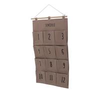 HEEPDD Organizador Colgante con 12 Bolsillos, Bolsa de Almacenamiento de Pared de Lona, Compartimentos para Ahorrar Espacio para Dormitorio, Soporte de Tela Multifuncional 37 X 73 Cm (B)