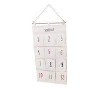 HEEPDD Organizador Colgante con 12 Bolsillos, Bolsa de Almacenamiento de Pared de Lona, Compartimentos para Ahorrar Espacio para Dormitorio, Soporte de Tela Multifuncional 37 X 73 Cm (A)